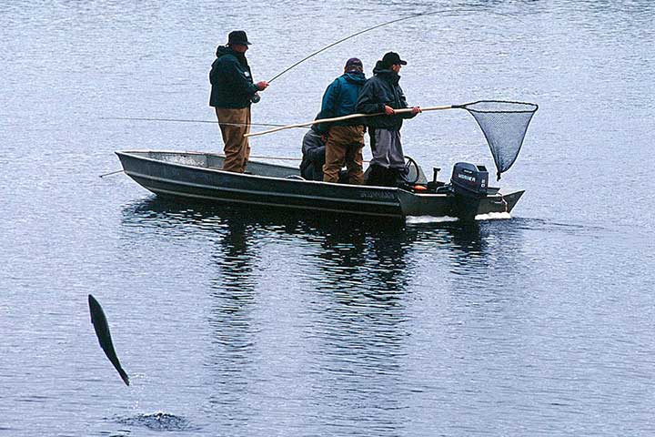 Рыбалка на атлантического лосося на реке Умба. Проживание на комфортабельной турбазе по принципу «Все включено». Услуги персонального гида с лодкой.